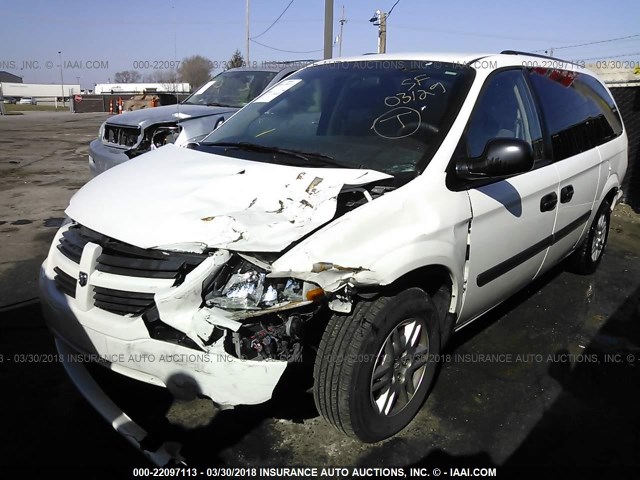 1D4GP24R27B255698 - 2007 DODGE GRAND CARAVAN SE WHITE photo 2