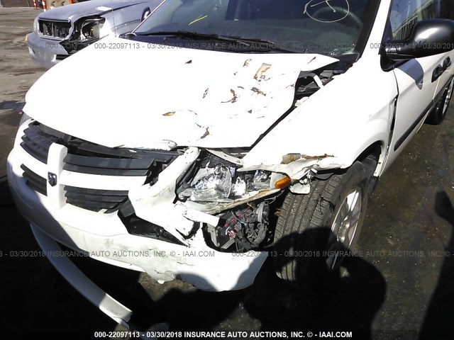 1D4GP24R27B255698 - 2007 DODGE GRAND CARAVAN SE WHITE photo 6