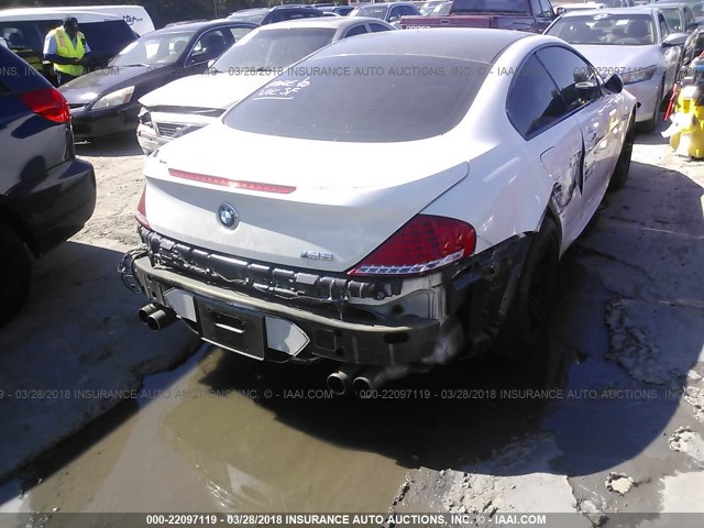 WBSEH935X8CY24794 - 2008 BMW M6 WHITE photo 4