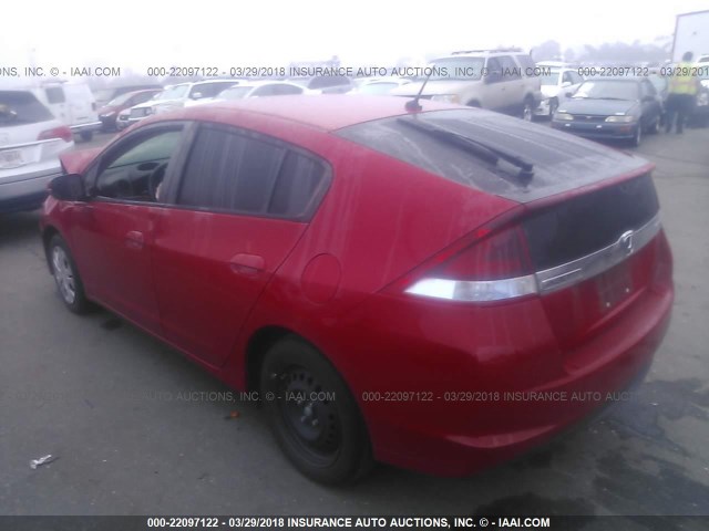 JHMZE2H34ES001262 - 2014 HONDA INSIGHT RED photo 3