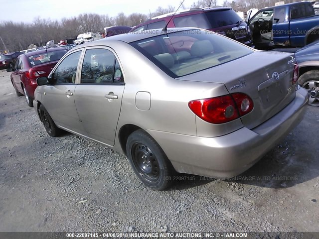 2T1BR32E05C460992 - 2005 TOYOTA COROLLA CE/LE/S GOLD photo 3