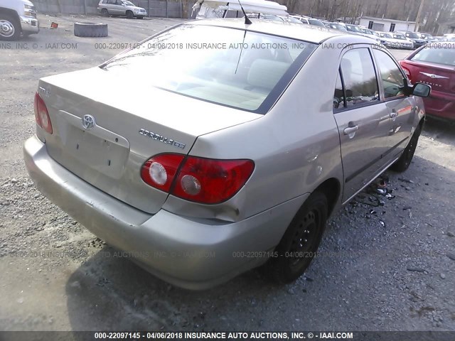 2T1BR32E05C460992 - 2005 TOYOTA COROLLA CE/LE/S GOLD photo 4