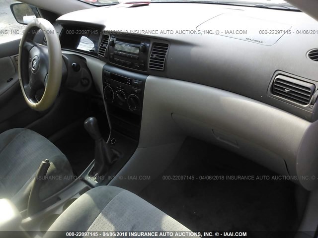 2T1BR32E05C460992 - 2005 TOYOTA COROLLA CE/LE/S GOLD photo 5