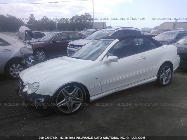 WDBTK56F99T107378 - 2009 MERCEDES-BENZ CLK 350 WHITE photo 2