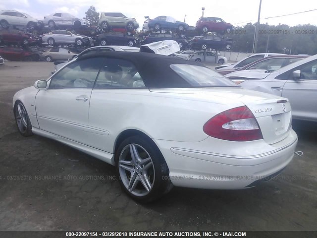 WDBTK56F99T107378 - 2009 MERCEDES-BENZ CLK 350 WHITE photo 3