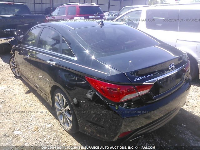 5NPEC4AB6EH874545 - 2014 HYUNDAI SONATA SE/LIMITED BLACK photo 3