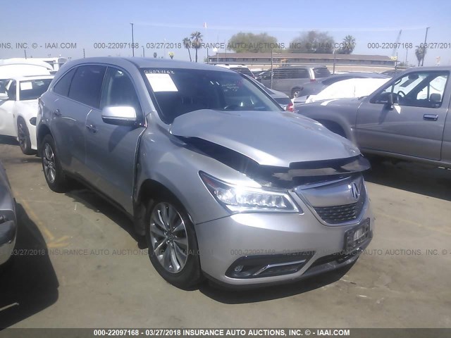 5FRYD4H41EB043517 - 2014 ACURA MDX TECHNOLOGY GRAY photo 1