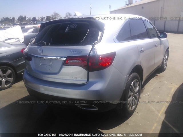 5FRYD4H41EB043517 - 2014 ACURA MDX TECHNOLOGY 灰色 照片 4