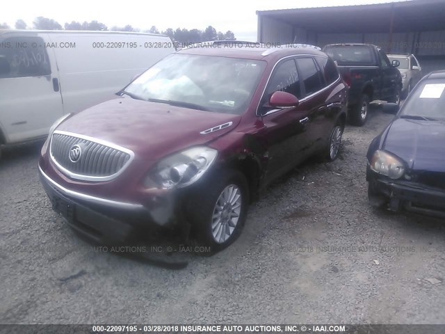 5GAEV23D69J117995 - 2009 BUICK ENCLAVE CXL BURGUNDY photo 2