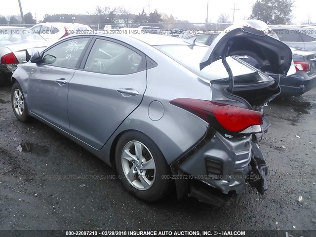 KMHDH4AE5EU204638 - 2014 HYUNDAI ELANTRA SE/SPORT/LIMITED SILVER photo 3