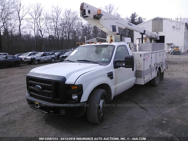 1FDWF36Y08EE36994 - 2008 FORD F350 WHITE photo 2