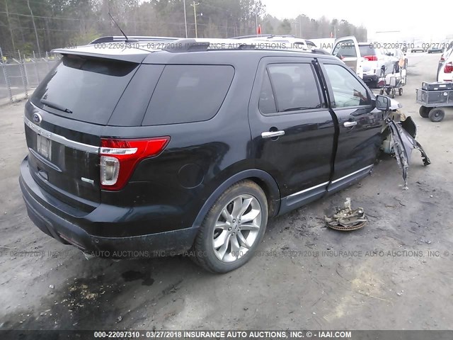 1FM5K8D8XEGA30759 - 2014 FORD EXPLORER XLT BLACK photo 4