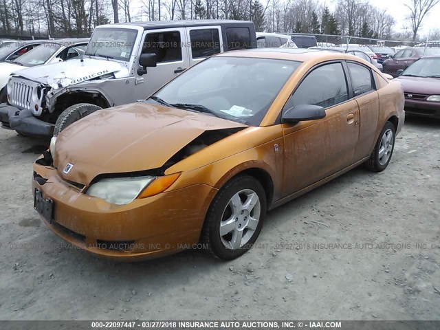 1G8AN15F66Z136110 - 2006 SATURN ION LEVEL 2 ORANGE photo 2