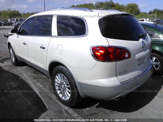 5GAKRBED3BJ360528 - 2011 BUICK ENCLAVE CXL 白色 照片 3