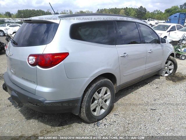 1GNKRGED2BJ107283 - 2011 CHEVROLET TRAVERSE LT SILVER photo 4