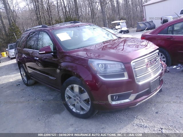 1GKKVTKD6FJ352731 - 2015 GMC ACADIA DENALI RED photo 1