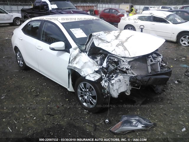 5YFBURHE7FP268897 - 2015 TOYOTA COROLLA L/LE/LE PLS/PRM/S/S PLS WHITE photo 1