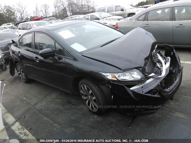 19XFB2F98FE047704 - 2015 HONDA CIVIC EXL BLACK photo 1