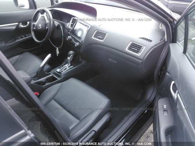 19XFB2F98FE047704 - 2015 HONDA CIVIC EXL BLACK photo 5