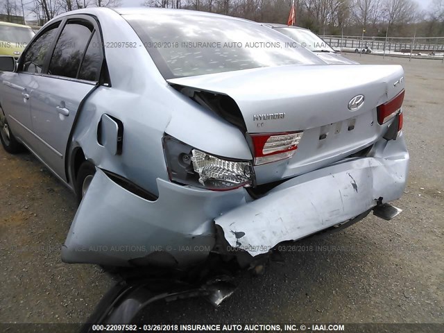 5NPEU46F97H211577 - 2007 HYUNDAI SONATA SE/LIMITED Light Blue photo 6