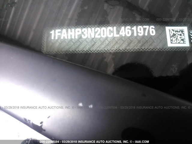 1FAHP3N20CL461976 - 2012 FORD FOCUS TITANIUM WHITE photo 9