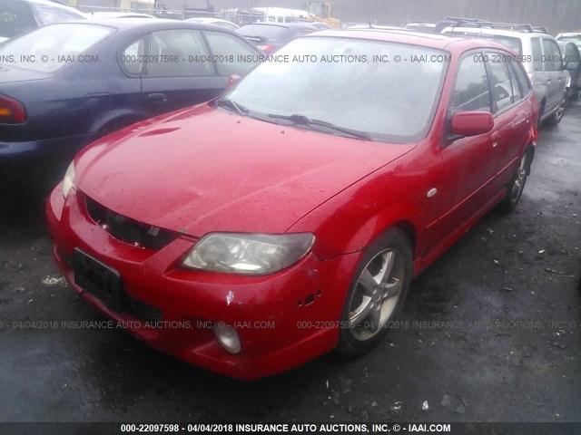 JM1BJ246331143703 - 2003 MAZDA PROTEGE PR5 RED photo 2