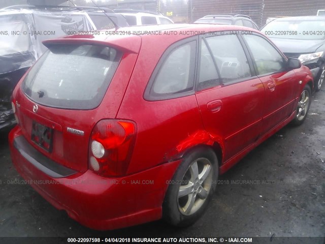 JM1BJ246331143703 - 2003 MAZDA PROTEGE PR5 RED photo 4