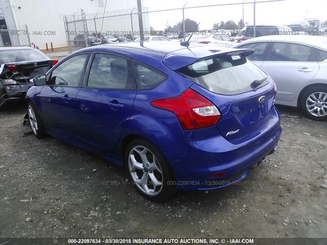 1FADP3L9XDL224315 - 2013 FORD FOCUS ST BLUE photo 3