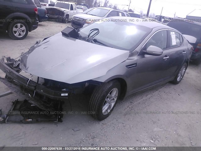 5XXGM4A70DG241261 - 2013 KIA OPTIMA LX GRAY photo 2