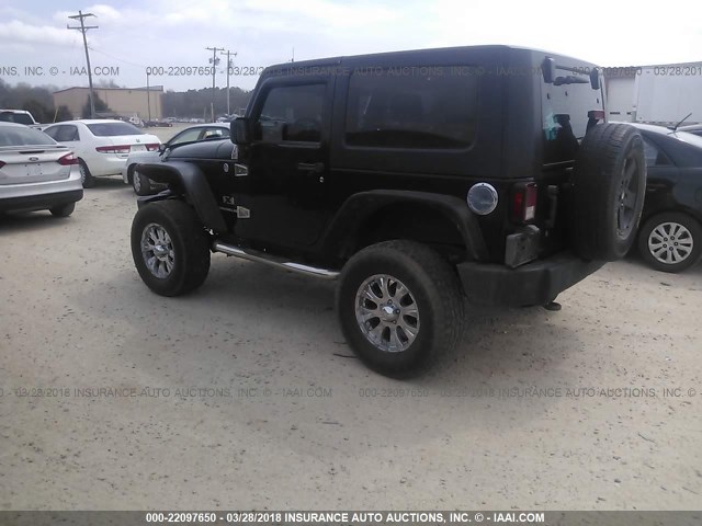 1J4FA24179L760339 - 2009 JEEP WRANGLER X BLACK photo 3