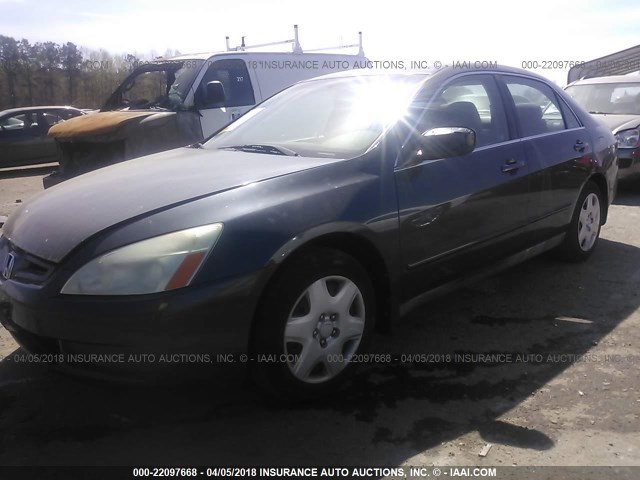 1HGCM66385A036821 - 2005 HONDA ACCORD LX GRAY photo 2