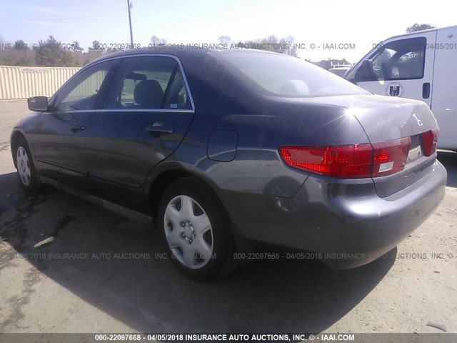 1HGCM66385A036821 - 2005 HONDA ACCORD LX GRAY photo 3