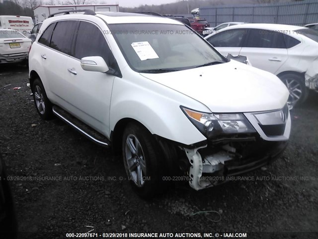 2HNYD2H48CH519639 - 2012 ACURA MDX TECHNOLOGY WHITE photo 1