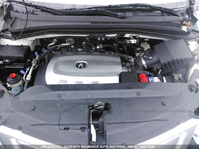 2HNYD2H48CH519639 - 2012 ACURA MDX TECHNOLOGY WHITE photo 10