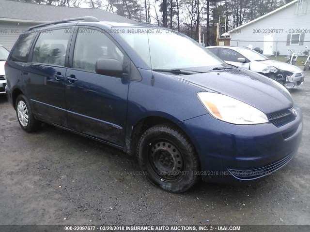 5TDZA23C25S279431 - 2005 TOYOTA SIENNA CE/LE BLUE photo 1