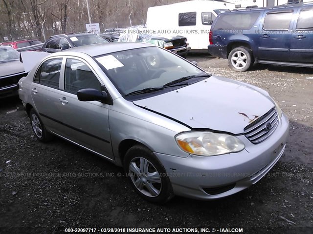 JTDBR32E630026406 - 2003 TOYOTA COROLLA CE/LE SILVER photo 1