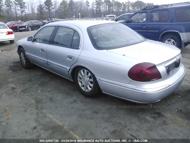 1LNHM97V8YY839674 - 2000 LINCOLN CONTINENTAL  SILVER photo 3