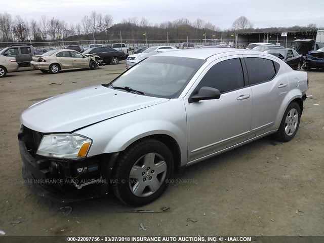 1B3CC4FB3AN195750 - 2010 DODGE AVENGER SXT SILVER photo 2