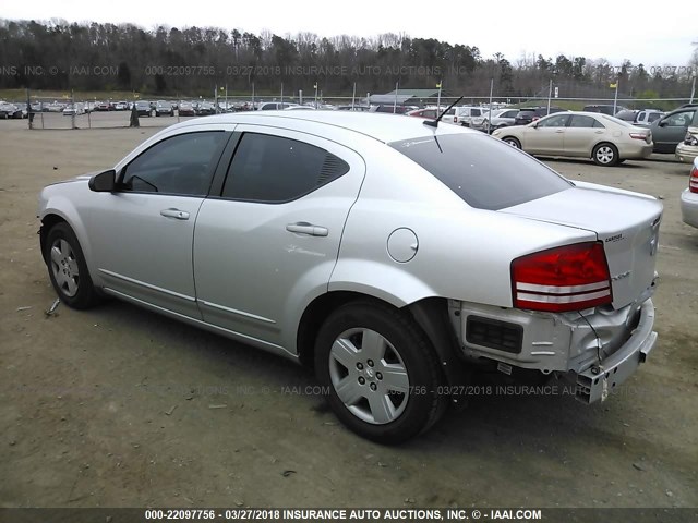 1B3CC4FB3AN195750 - 2010 DODGE AVENGER SXT SILVER photo 3