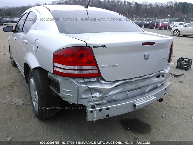 1B3CC4FB3AN195750 - 2010 DODGE AVENGER SXT SILVER photo 6