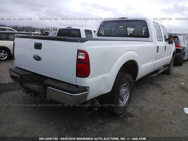 1FT7W2BTXCEC86768 - 2012 FORD F250 SUPER DUTY WHITE photo 4