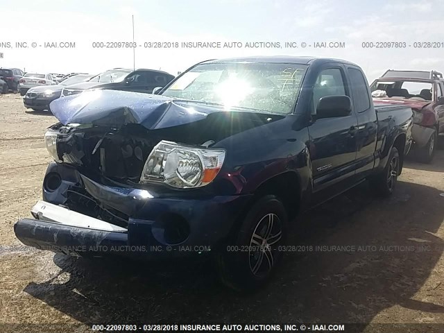 5TETX22N95Z132792 - 2005 TOYOTA TACOMA ACCESS CAB Blau Foto 2