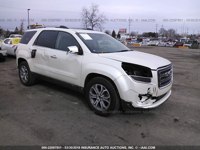 1GKKRRKDXDJ155288 - 2013 GMC ACADIA SLT-1 WHITE photo 1