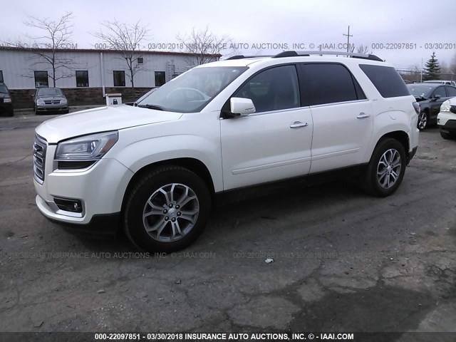 1GKKRRKDXDJ155288 - 2013 GMC ACADIA SLT-1 Weiß Foto 2