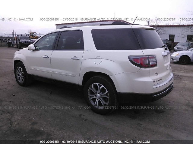 1GKKRRKDXDJ155288 - 2013 GMC ACADIA SLT-1 WHITE photo 3