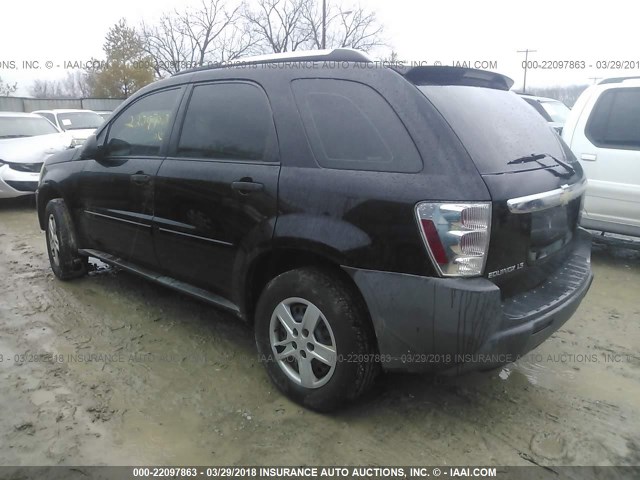 2CNDL13F256203562 - 2005 CHEVROLET EQUINOX LS BLACK photo 3