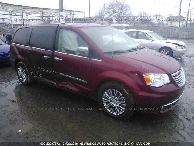 2C4RC1CG5DR570665 - 2013 CHRYSLER TOWN & COUNTRY TOURING L MAROON photo 1