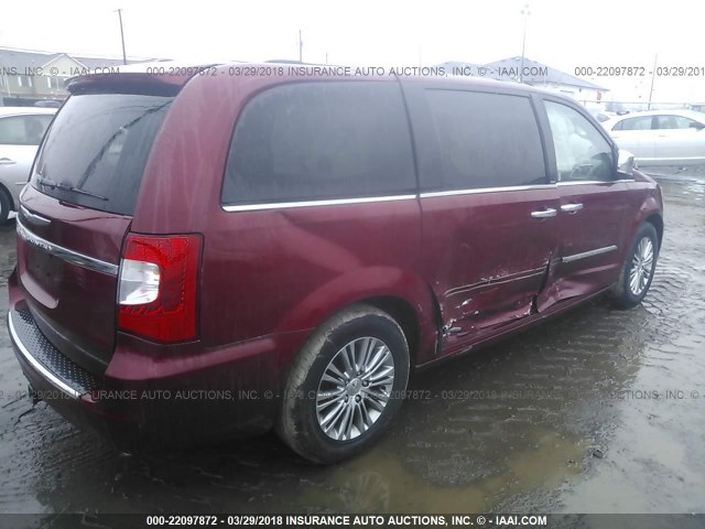 2C4RC1CG5DR570665 - 2013 CHRYSLER TOWN & COUNTRY TOURING L MAROON photo 4