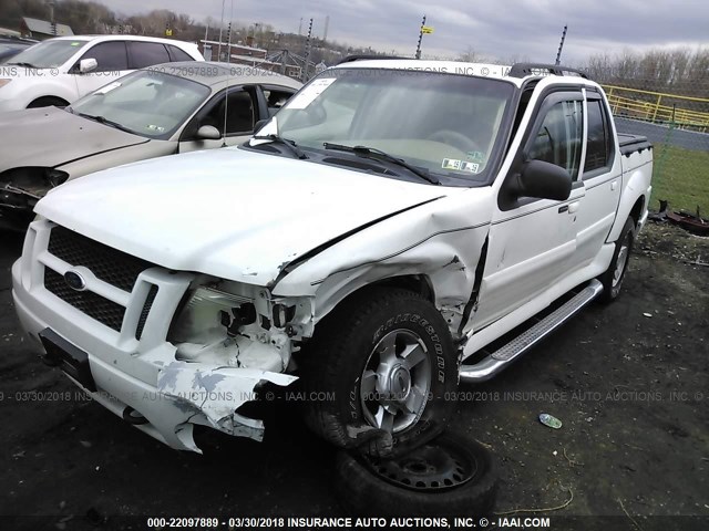 1FMZU77K45UB73057 - 2005 FORD EXPLORER SPORT TR  WHITE photo 2