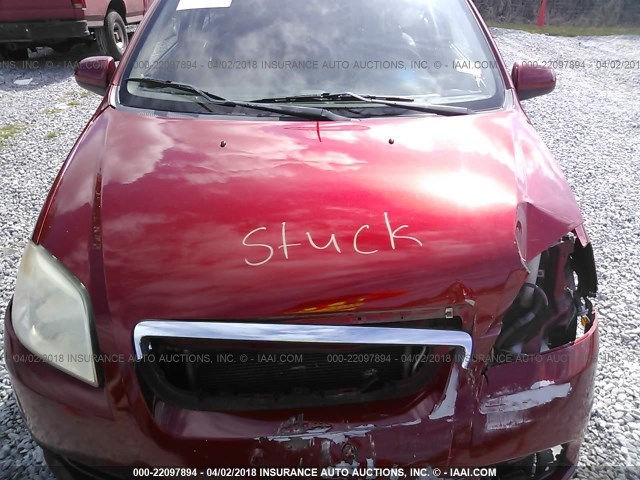 KL1TD5DE9AB132644 - 2010 CHEVROLET AVEO LS/LT 红色 照片 10